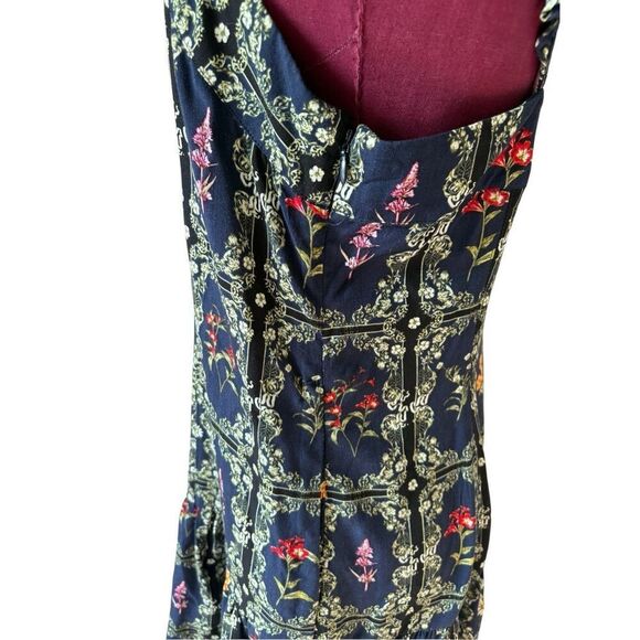 Agua Bendita x Target Floral Tile Print Mini Dress size L Navy Green - Picture 11 of 11